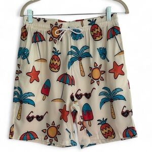 NWT SHEIN Multicolor Tropical Print Swim Trunks